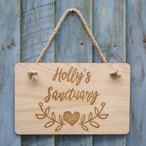 Create Custom Design Personalised Engraved Wooden Hanging Plaque Sign