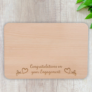 Wedding Engagement Gift Engraved Wooden Chopping Board