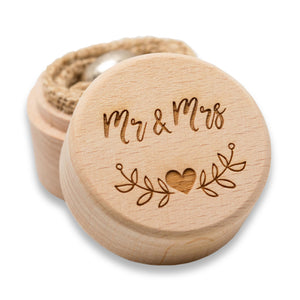 Mr & Mrs Wedding Ring Box - Ring Bearer Box - Proposal Ring Box - Engagement Ring Holder