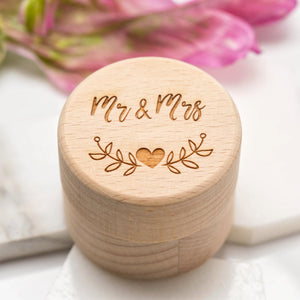 Mr & Mrs Wedding Ring Box - Ring Bearer Box - Proposal Ring Box - Engagement Ring Holder