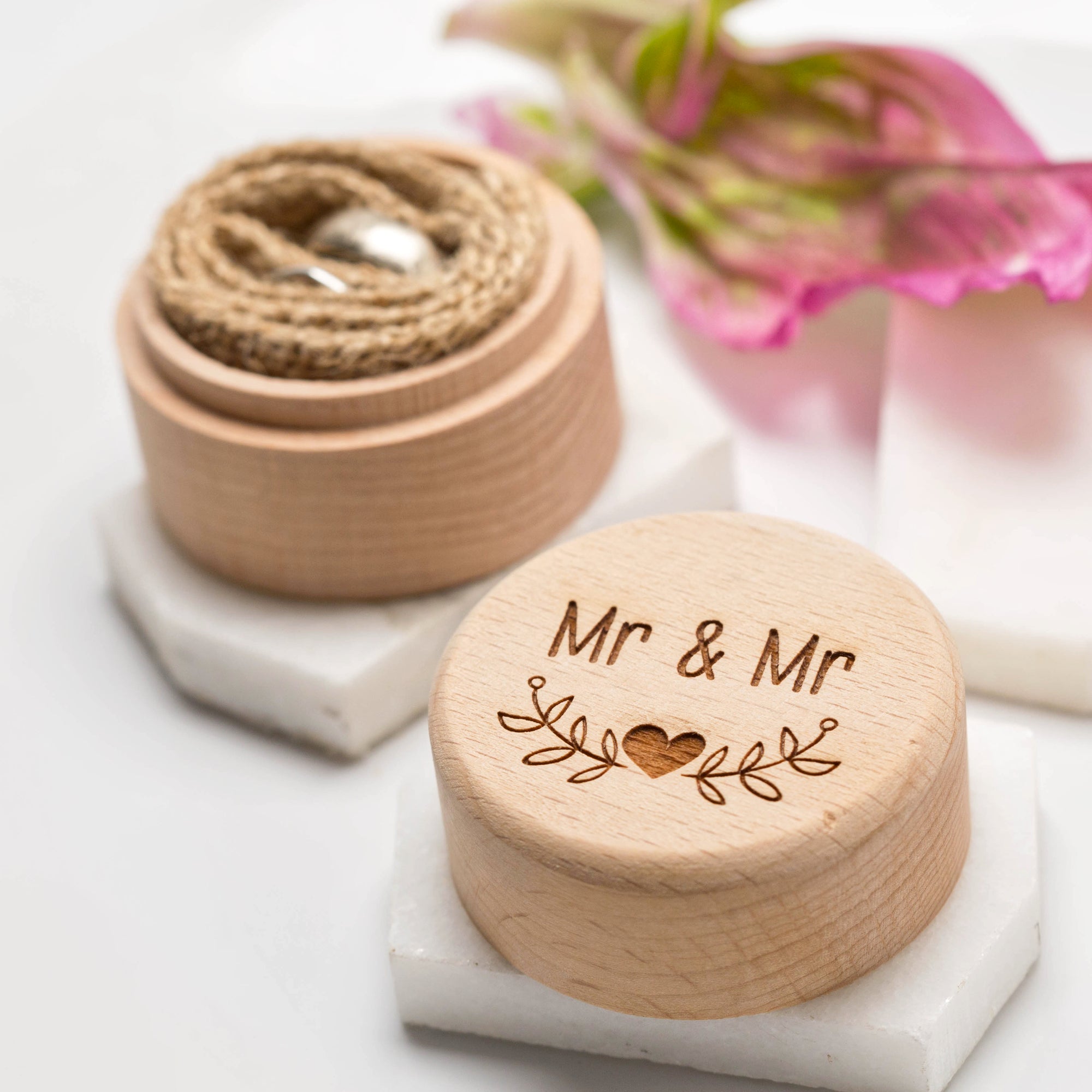 Mr & Mr Wedding Ring Box, Ring Bearer Box, Proposal Ring Box, Engagement Ring Holder, Same Sex Couple's Key Gift, Civil Partnership Ceremony, Lesbian, Gay, Valentine's Day, LGBTQIA, LGBT