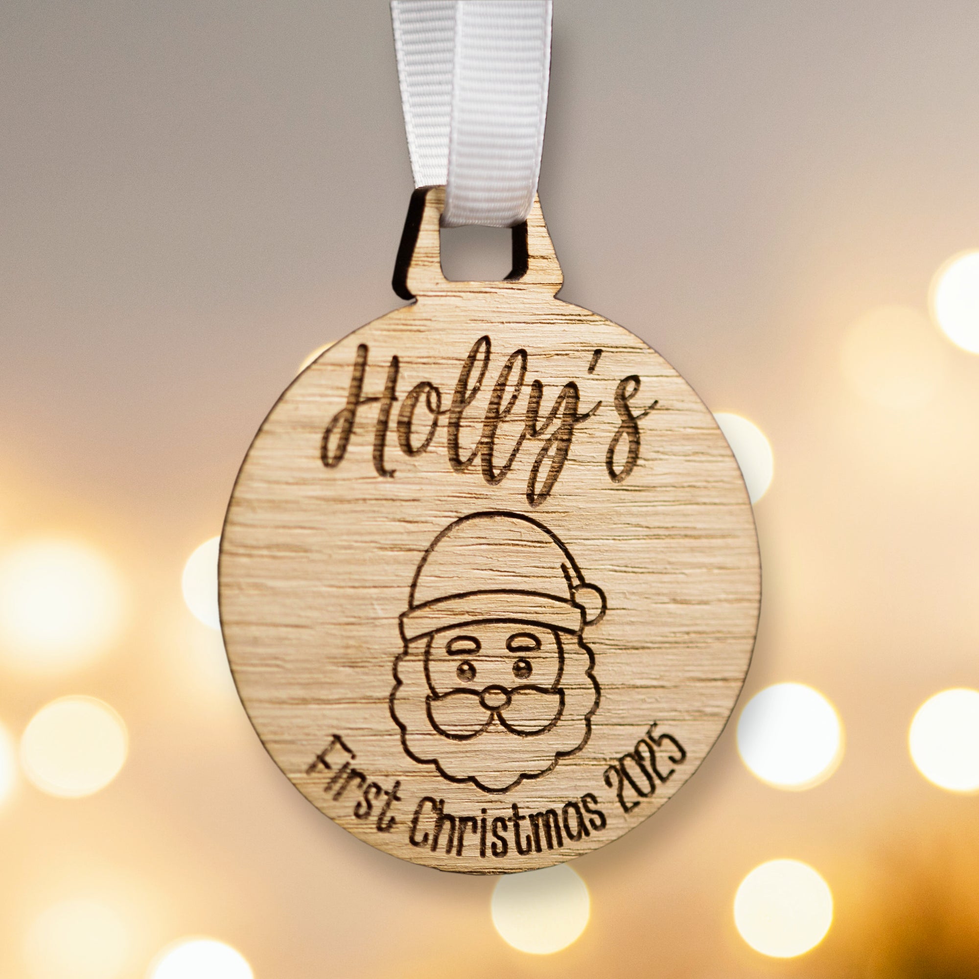 Personalised Baby's 1st Christmas Bauble Decoration