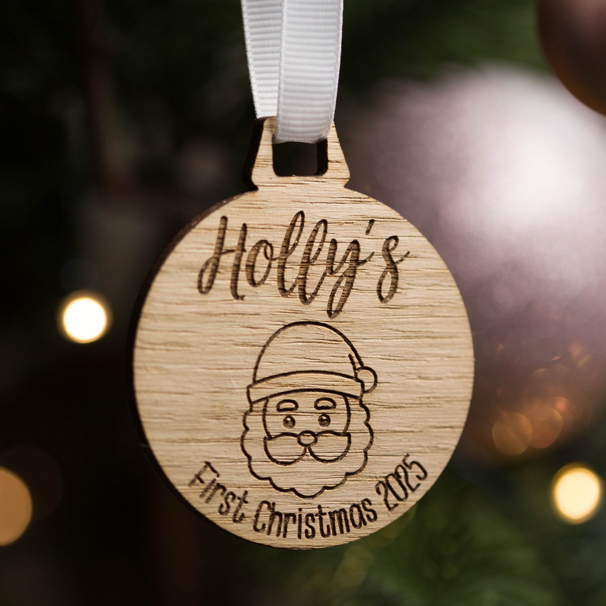 Personalised Baby's 1st Christmas Bauble Decoration