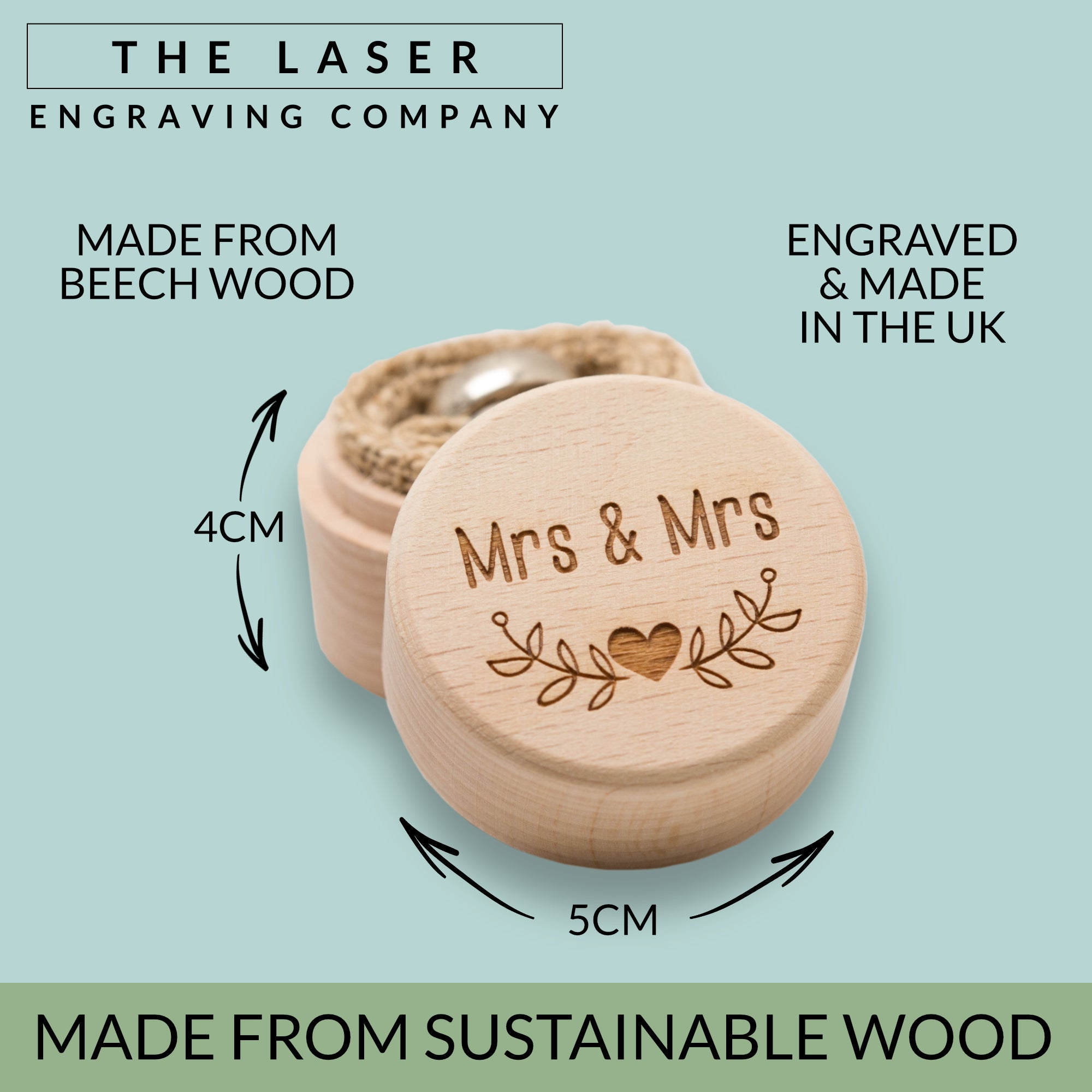 Mrs & Mrs Wedding Ring Box, Ring Bearer Box, Proposal Ring Box, Engagement Ring Holder, Same Sex Couple's Key Gift, Civil Partnership Ceremony, Lesbian, Gay, Valentine's Day, LGBTQIA, LGBT