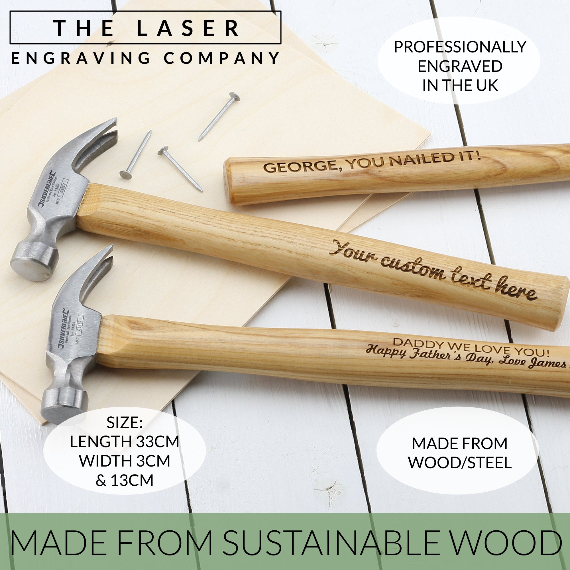 Personalised Wooden Hammer