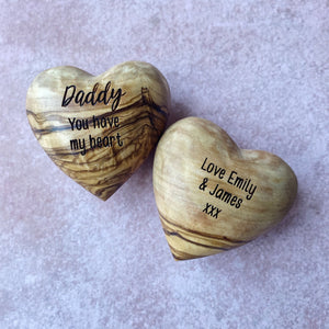 Daddy You Have My Heart Medium Size Olive Heart