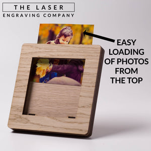 Personalised Custom Oak Square Photo Frame - Create Your Own Design