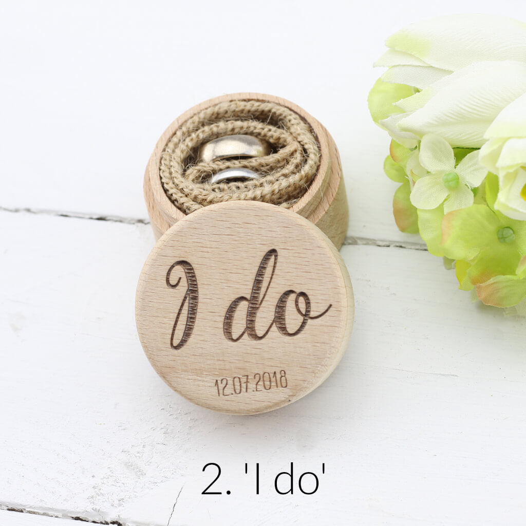 Personalised Wedding Ring Box - Ring Bearer Box - Proposal Ring Box