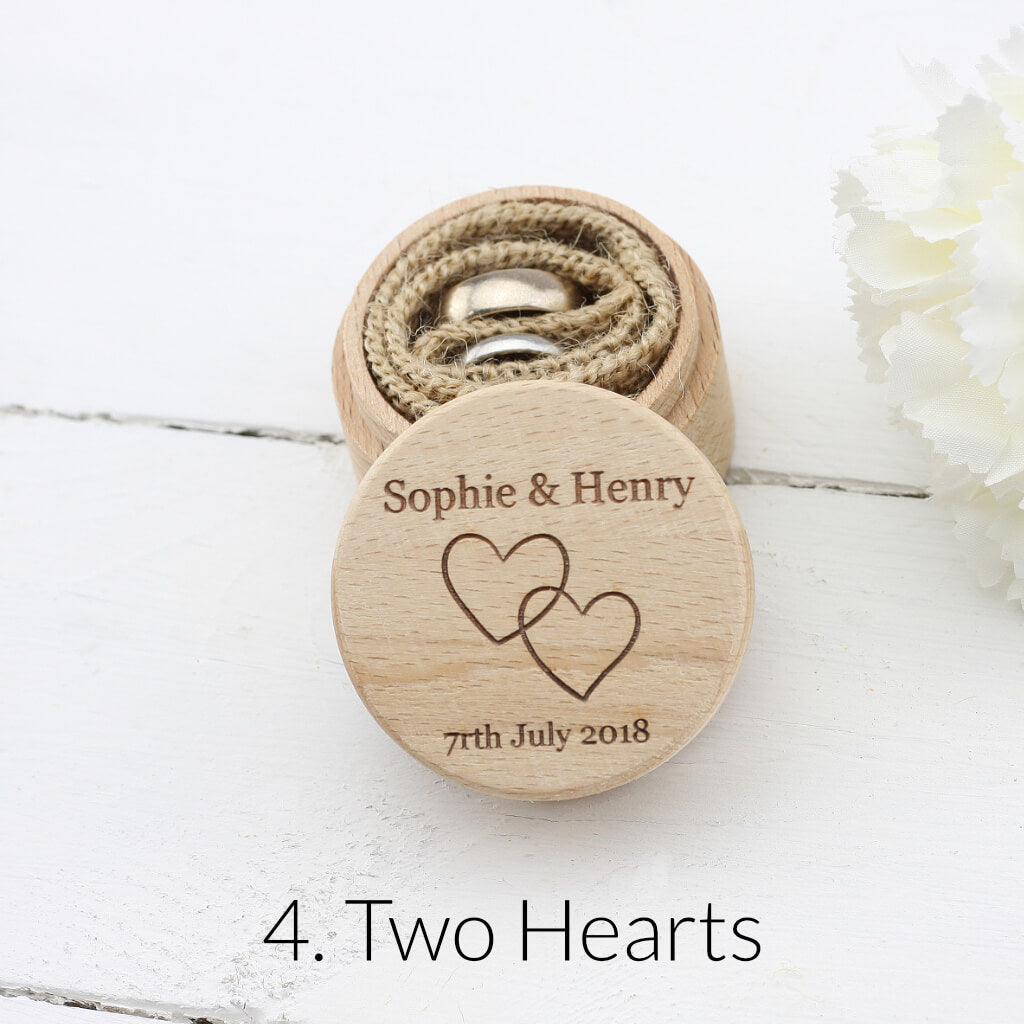 Personalised Wedding Ring Box - Ring Bearer Box - Proposal Ring Box