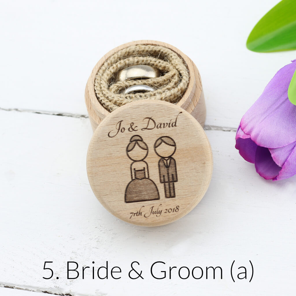 Personalised Wedding Ring Box - Ring Bearer Box - Proposal Ring Box