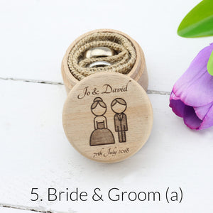 Personalised Wedding Ring Box - Ring Bearer Box - Proposal Ring Box