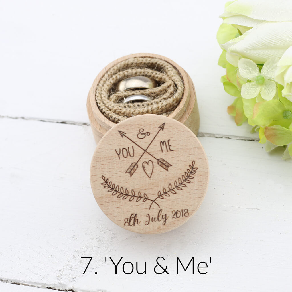 Personalised Wedding Ring Box - Ring Bearer Box - Proposal Ring Box