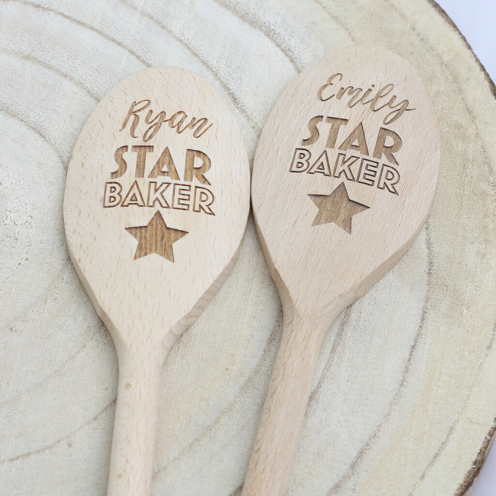 Star Baker Personalised Engraved Wooden Spoon