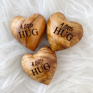 A Little Hug, Olive Wood Heart Tiny Hug Token Gift