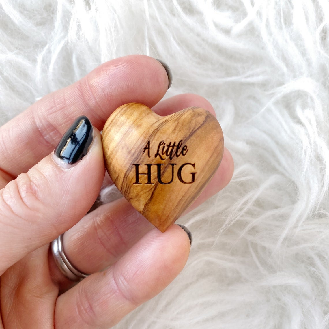 A Little Hug, Olive Wood Heart Tiny Hug Token Gift