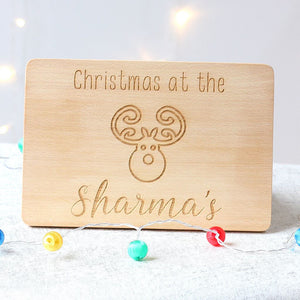 Create Your Own Christmas Personalised Engraved Wooden Chopping Board